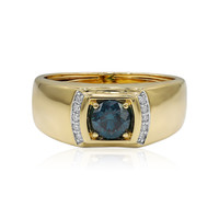 14K VS1 Blue Diamond Gold Ring