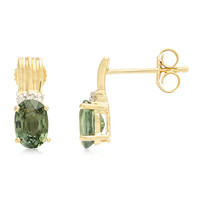 18K Unheated Sapphire Gold Earrings (AMAYANI)
