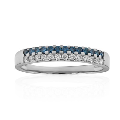 SI2 Blue Diamond Platinum Ring