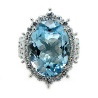 Sky Blue Topaz Silver Ring (Dallas Prince Designs)