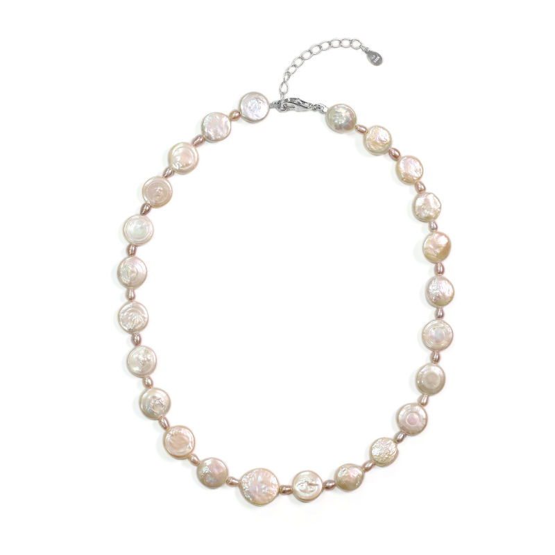 Keshi pearl necklace (Silver) – ERIJEWELRY