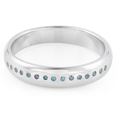 Royal Blue Diamond Silver Ring
