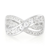 White Sapphire Silver Ring