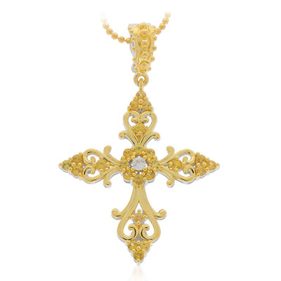 Yellow Sapphire Silver Necklace (Dallas Prince Designs)