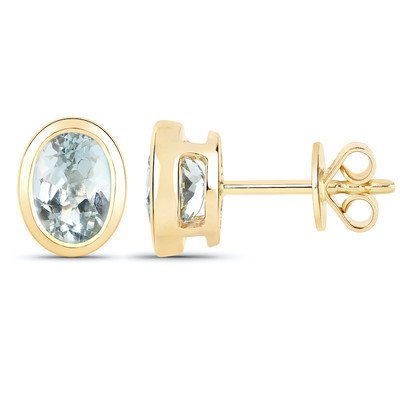 14K Aquamarine Gold Earrings