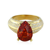 18K AAA Mandarin garnet Gold Ring (de Melo)