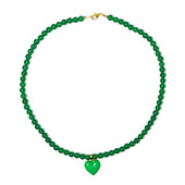 Green Onyx Silver Necklace (Riya)