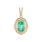 9K Russian Emerald Gold Pendant