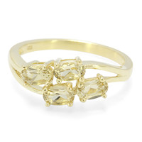9K Amazon Beryl Gold Ring