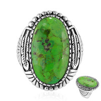 Kingman Green Mojave Turquoise Silver Ring (Art of Nature)