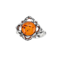 Baltic Amber Silver Ring