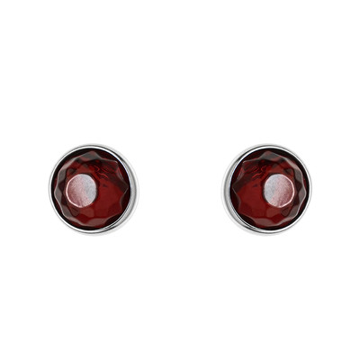 Colombian red Amber Silver Earrings (dagen)