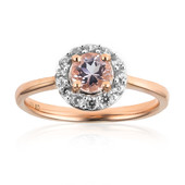 9K Unheated Pink Beryl Gold Ring