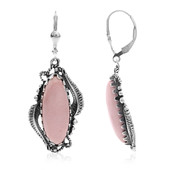 Pink Opal Silver Earrings (Desert Chic)