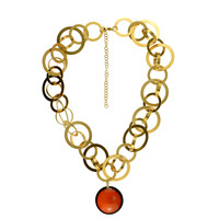 Baltic Amber Stainless Steel Necklace