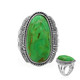 Kingman Green Mojave Turquoise Silver Ring (Art of Nature)