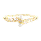 9K Freshwater pearl Gold Bangle (Ornaments by de Melo)