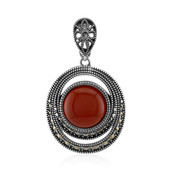 Red Agate Silver Pendant (Annette classic)