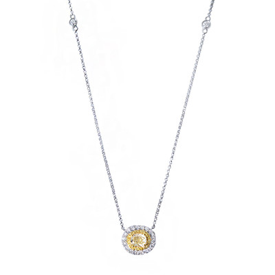 18K SI1 Yellow Diamond Gold Necklace (CIRARI)