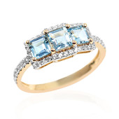 9K Ofiki Aquamarine Gold Ring