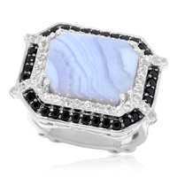 Blue Lace Agate Silver Ring (Dallas Prince Designs)