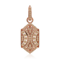 14K SI1 Argyle Rose De France Diamond Gold Pendant