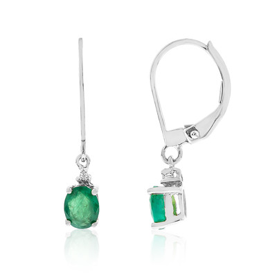 18K AAA Zambian Emerald Gold Earrings