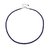 Blue Bemainty Sapphire Silver Necklace
