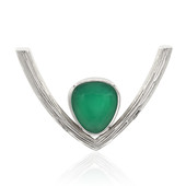 Green Chalcedony Silver Pendant (MONOSONO COLLECTION)