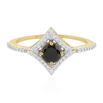 9K Black Diamond Gold Ring