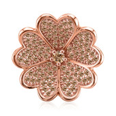 14K SI1 Argyle Rose De France Diamond Gold Pendant (Annette)