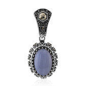 Blue Lace Agate Silver Pendant (Annette classic)