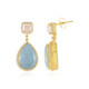 Aquamarine Brass Earrings (Juwelo Style)