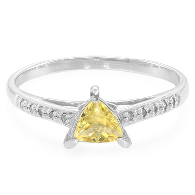 Yellow Beryl Silver Ring