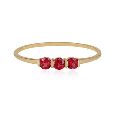 9K Noble Red Spinel Gold Ring