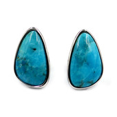 Kingman Blue Mojave Turquoise Silver Earrings (Faszination Türkis)