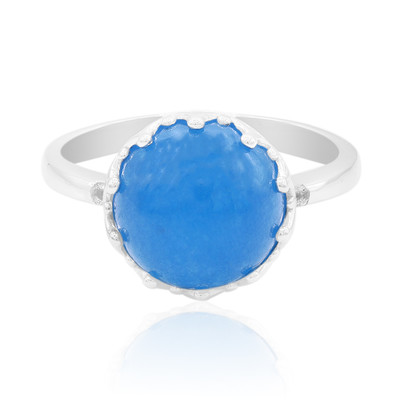 Blue Jade Silver Ring