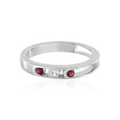 Noble Red Spinel Silver Ring