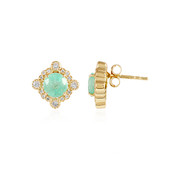 14K Russian Emerald Gold Earrings (AMAYANI)