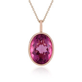 9K Pink Flouorite Gold Necklace (KM by Juwelo)