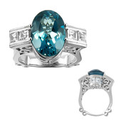 London Blue Topaz Silver Ring (Dallas Prince Designs)