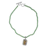 Green Agate Silver Necklace (Dallas Prince Designs)