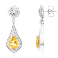 Citrine Silver Earrings (Memories by Vincent)