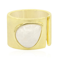White Jadeite Silver Ring
