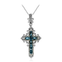 London Blue Topaz Silver Necklace (Dallas Prince Designs)