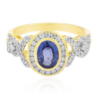 9K Ceylon Blue Sapphire Gold Ring