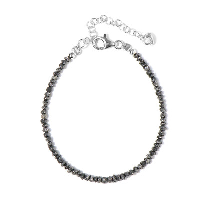 Black Diamond Silver Bracelet