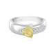 Yellow Fluorite Silver Ring