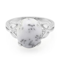 Dendritic Agate Silver Ring