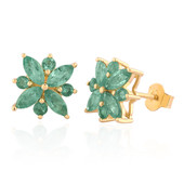 9K Colombian Emerald Gold Earrings (de Melo)